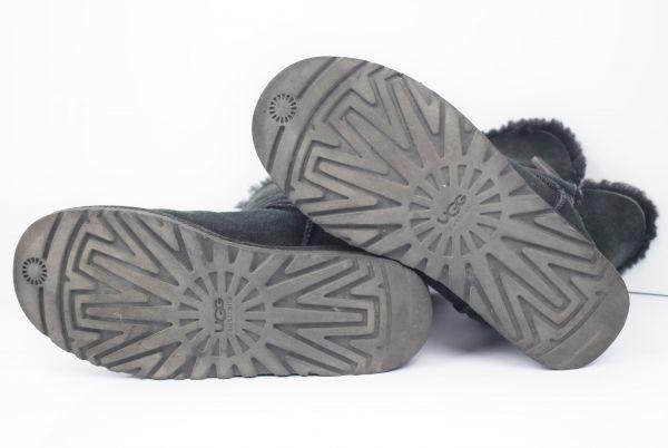 UGG Lammfellstiefel Schwarz 23.0 Bailey Button Short Schaffell(GEBRAUCHT)