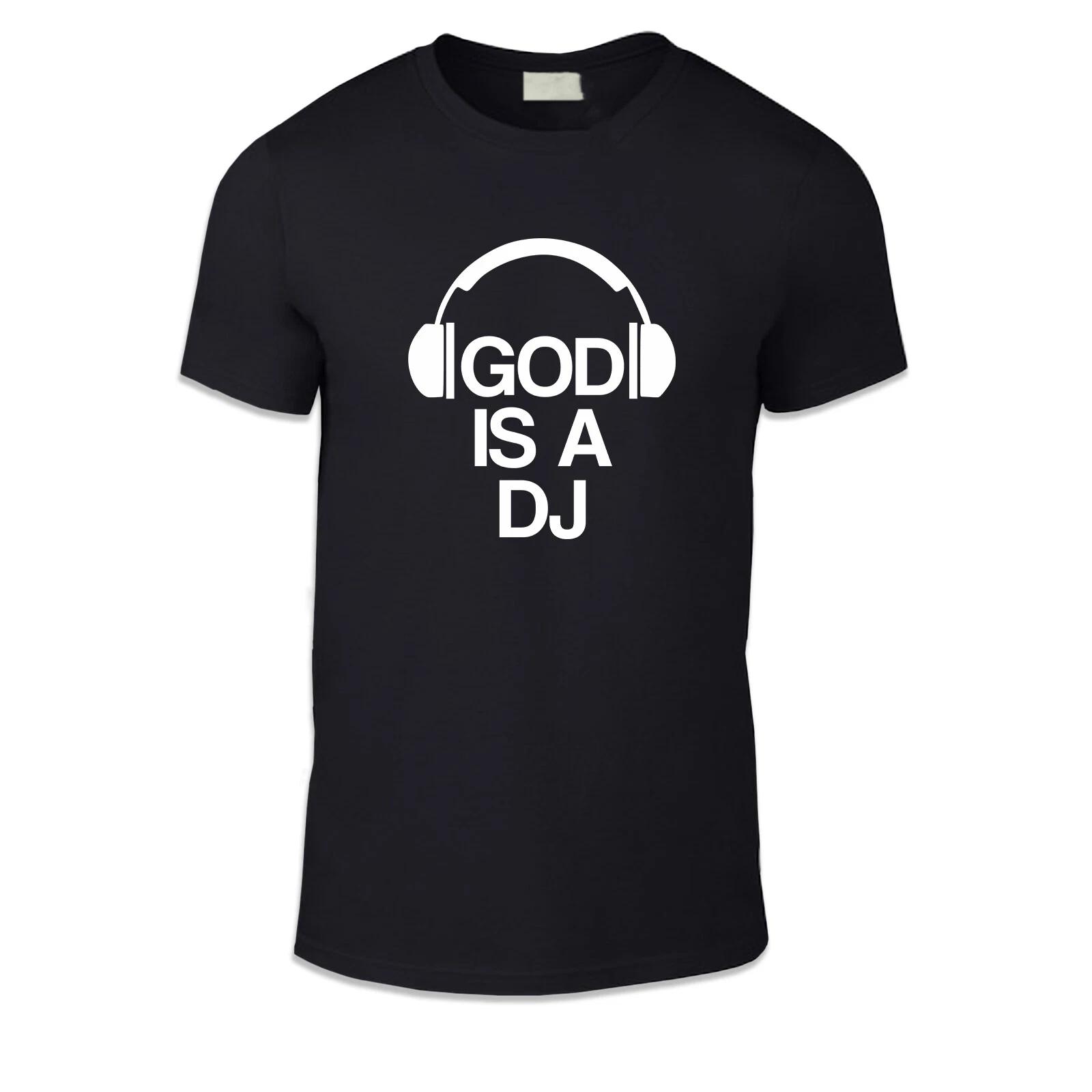 God is A DJ Unisex T Shirt - Fun Dance Music Rave Beats Clubbing M