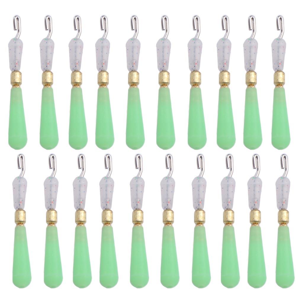 20pcs Silicone Fishing Floats Seat Copper Head Swivel Fishing Bobber Float Ball Bearing Single Hook Sub-Line Clamp Connector