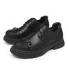 Zapatos Casuales de Cuero Originales Europeos de Moda para Hombre Moda Suela Gruesa Zapatos Derby para Viajar Cuero Genuino Zapatos Oxford para Exteriores