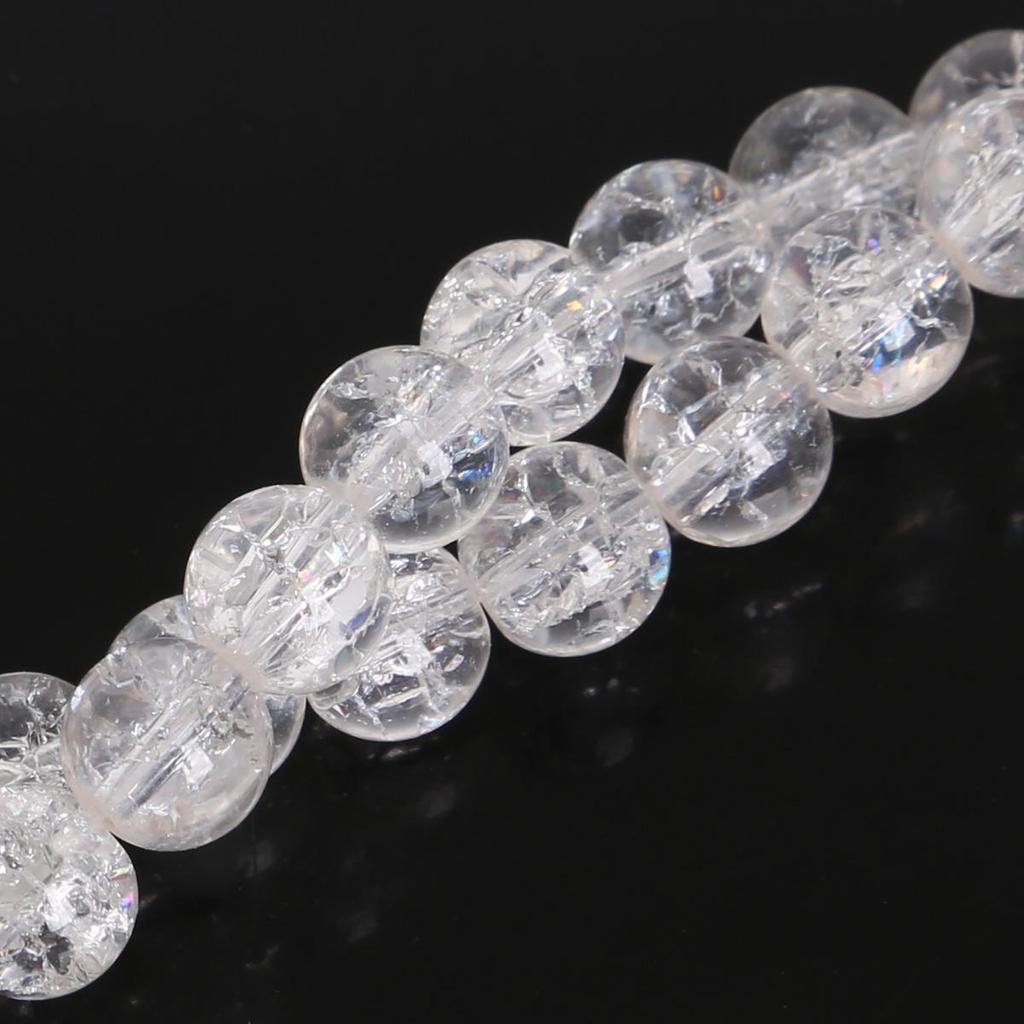4/6/8/10mm High Quality Crackle Design Glass Beads Colorful Smooth Round Beads For Jewelry Making DIY Bracelet Necklace Earring