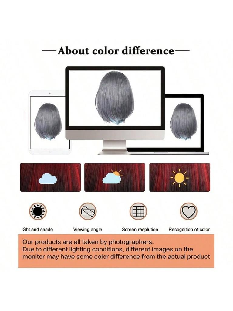 Peruca Cheshire Blue Route COS Cinza Escuro Pick Tingimento Cabelo Sintético Resistente a Altas Temperaturas Adequado para Fantasias Adereços Jogos Fantasias Fotografia