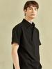 BLACKBROWN Pk Silket One-Button Polo Shirt [Black]