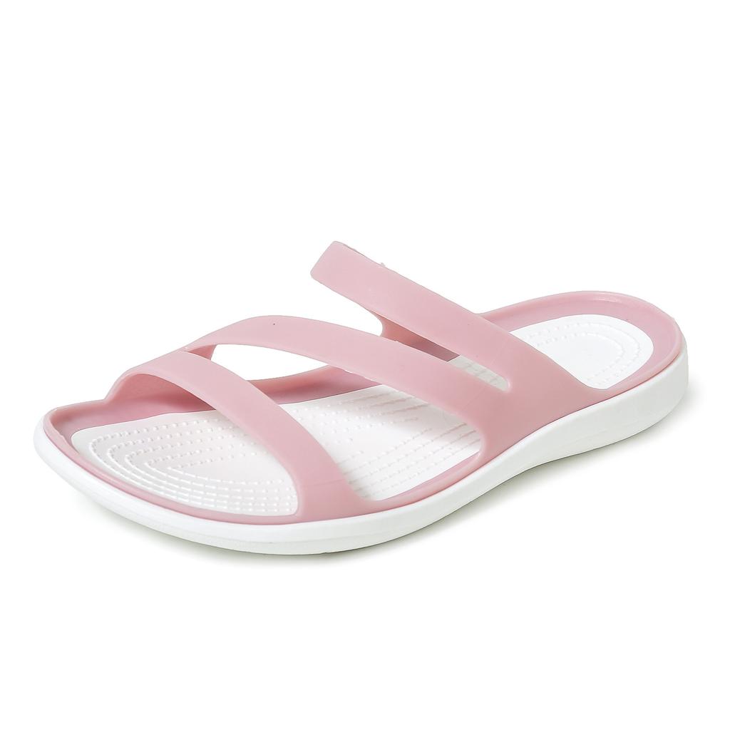 2025 Summer New Sandals Women's Flat Heel Soft Sole Jelly Shoes Comfortable and Fashionable Wear Cool and Light
