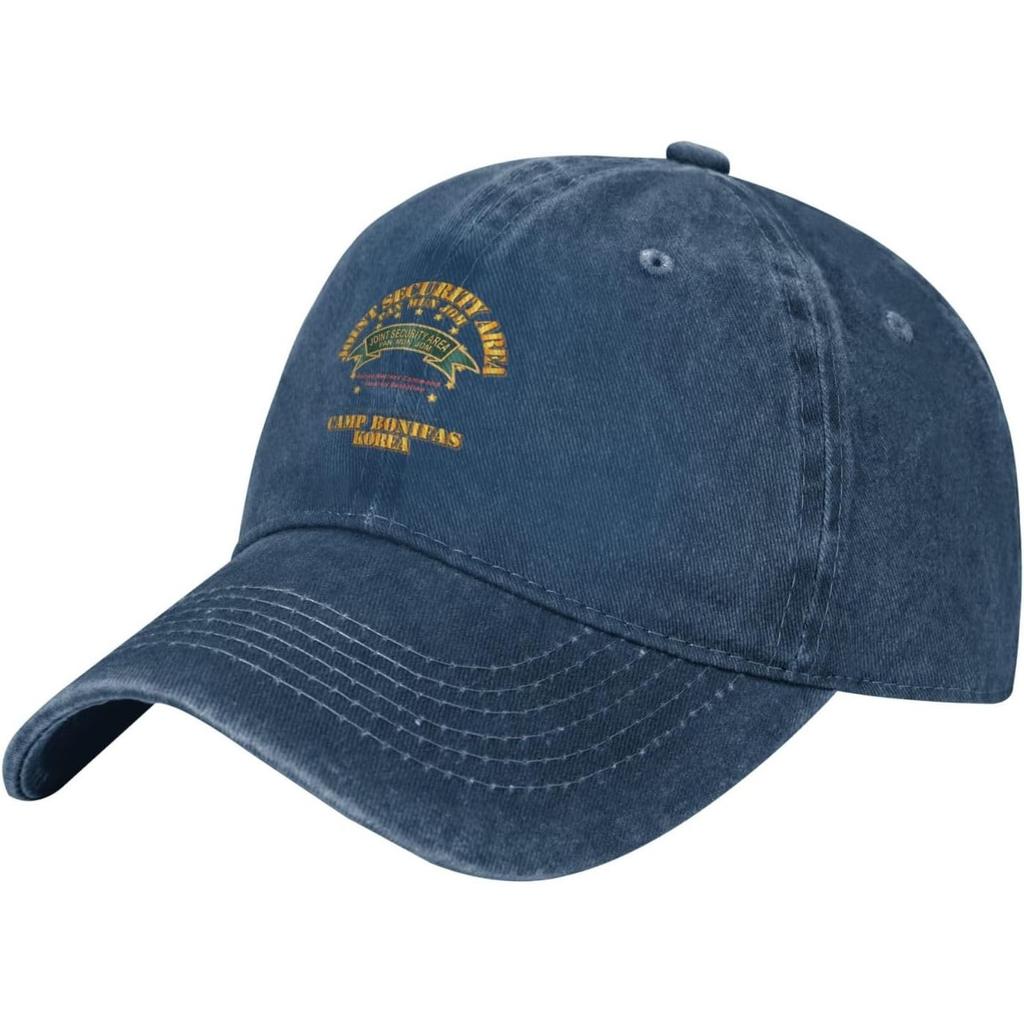 Camp Bonifas Korea Baseball Cap Washed Denim Dad Hat Unisex Adjustable Cotton Sun Protection