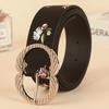 A Simple and Casual Belt for Women with Lip Pin Buckle and Trendy Printed Fashion Strap, 3.9cm