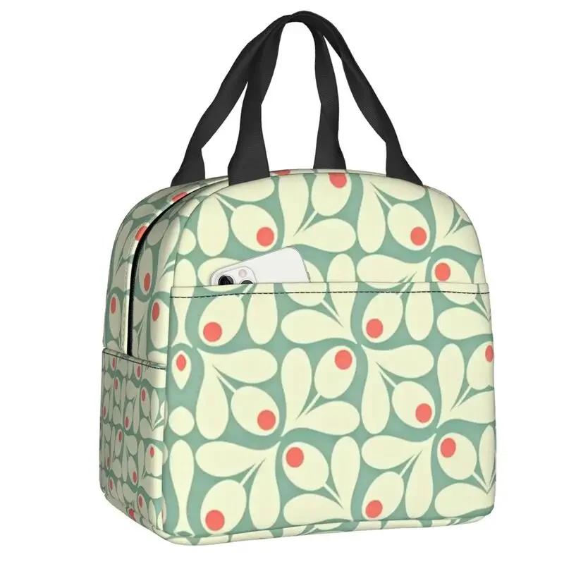 

Orla Kiely Multi Stem Изолированная сумка для ланча Женская Многоразовая Ретро Геометрическая Сканди Термосумка-холодильник Ланч-бокс Офис Пикник Путешествия 22x20x13CM золотой