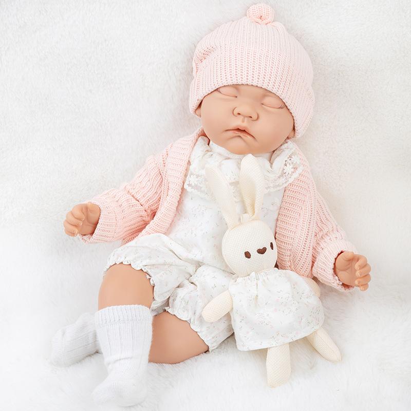 

Трансграничная Новая 18-дюймовая Большая Кукла Реборн Моющаяся Кукла-младенец Модная Переодеваемая Виниловая Кукла белый/синий
