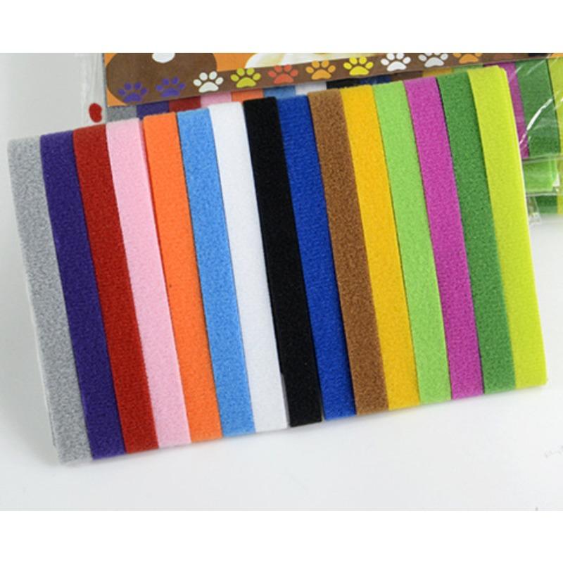 

15-цветной ремешок для идентификации питомца, двусторонний мягкий и регулируемый для щенков, котят и щенков, ремешок на шею A pack of 15-color *S