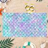 1pc Bright Mermaid Scale Design Beach Towel Super Absorbent Suitable for Beach Vacation Pool Summer Gift for Friends And Kids