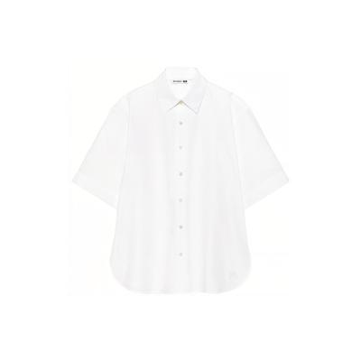 X JW Anderson Collaboration SS23 Spring Summer Solid Color Loose Fit Short Sleeve Shirt Women Shirts 458622-00