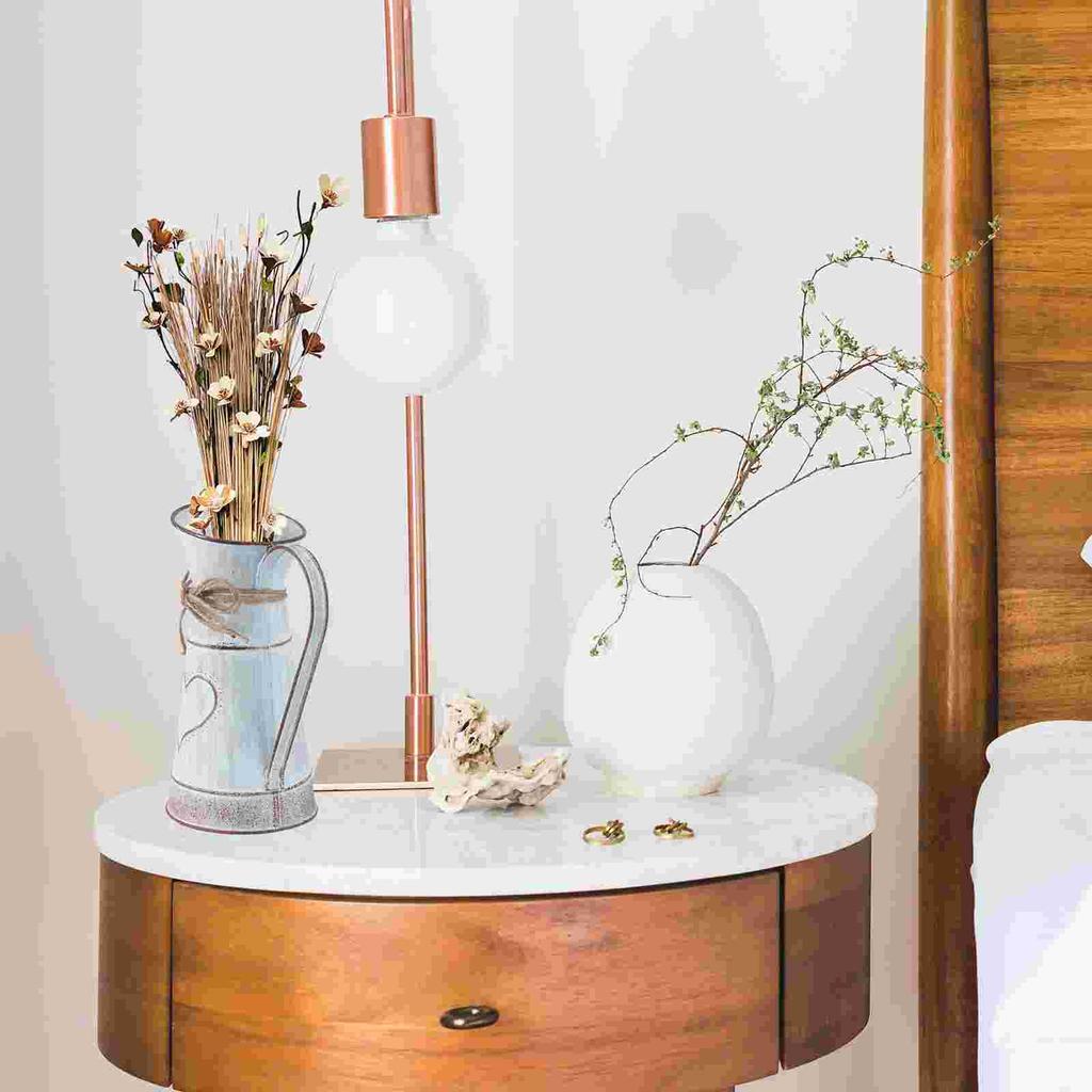 Rustic Plant Flower Arrangement Vase Bucket Pot Decorative Table Centerpiece