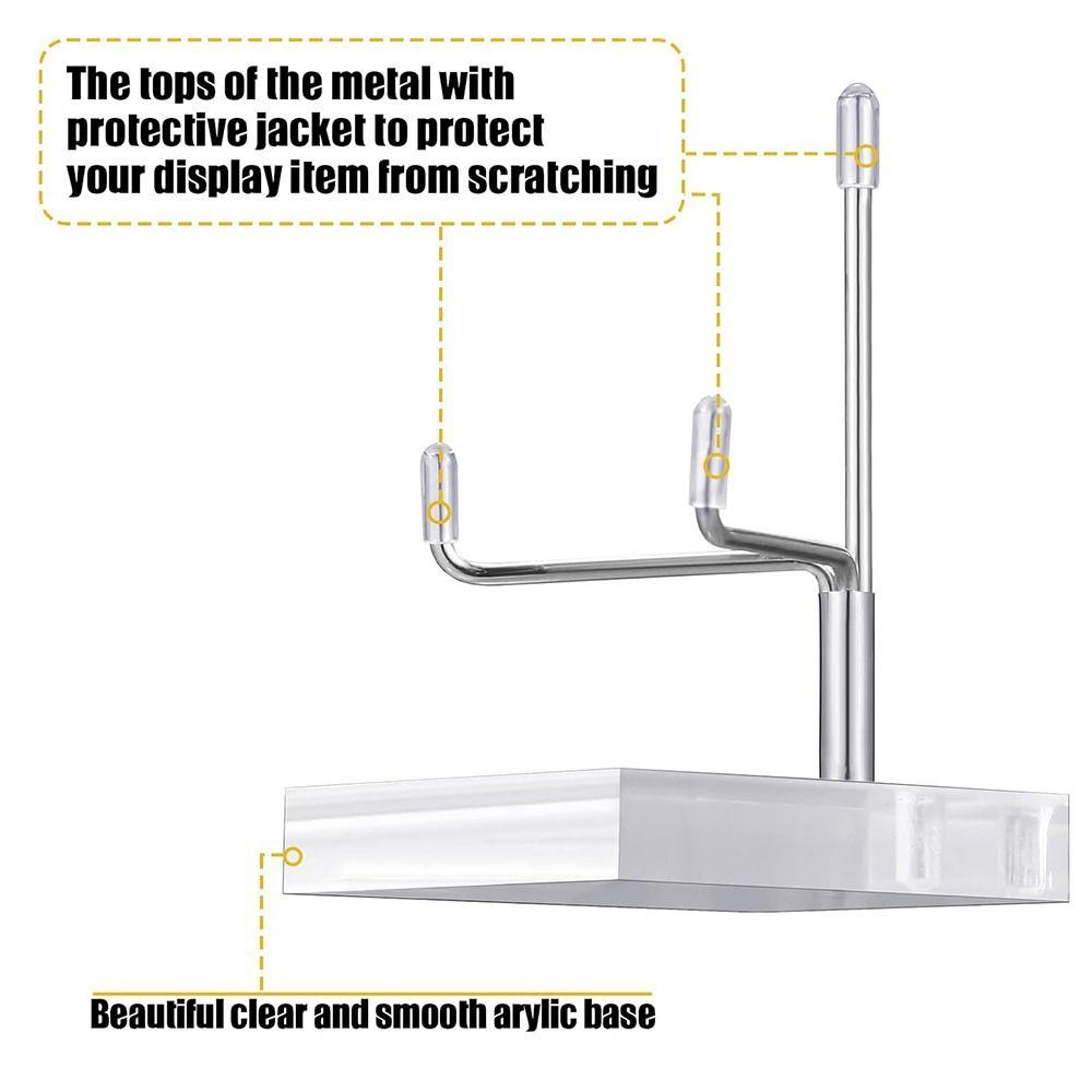 Adjustable Metal Arms Crystal Holder Soft Rubber Case Metal Mineral Rack Museum