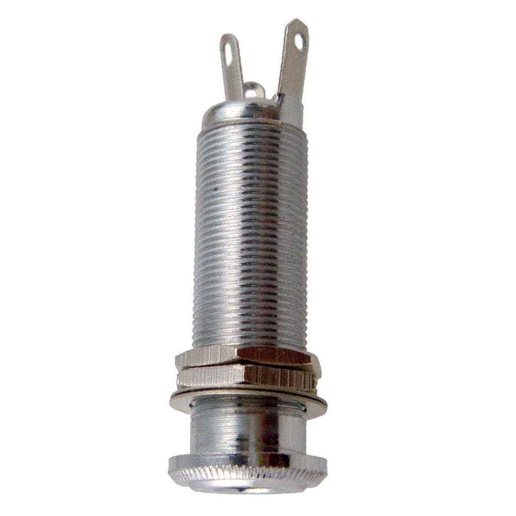 Tooyful 1/4" 6.35mm Mosiężny Gwintowany Cylinder Jack Gniazdo Wyjścia Wejścia do Części Przetworników Gitary Basowej