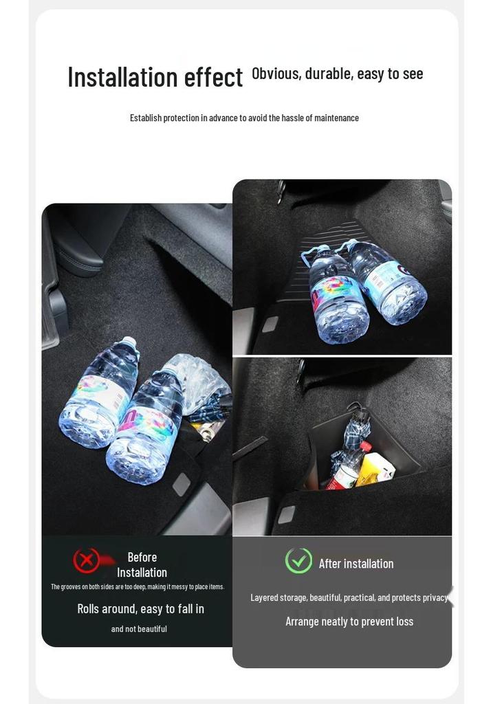 Tesla Model Y 6-Seater Trunk Side Storage Organizer Box