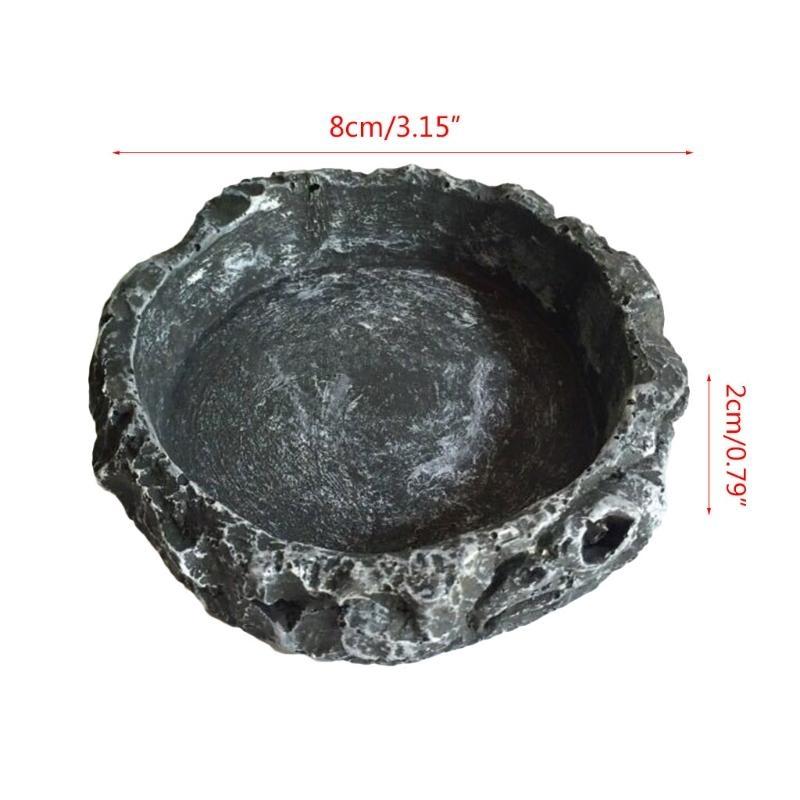 Bowls Small Resin Water Feeder Bowl Worm Feeding Dish for Lizard