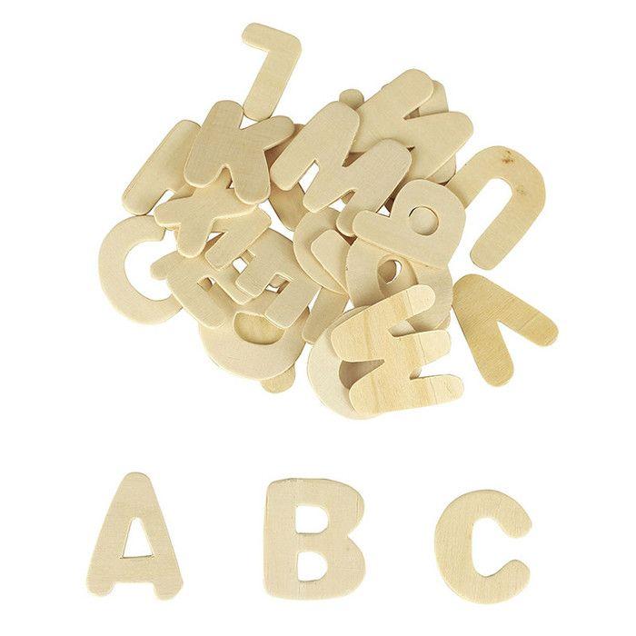 Alphabet en bois - CTOP - 26 lettres - 3-4 cm - Épaisseur 0,2 cm