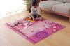 IKEHIKO Desk Carpet, Girl's Eiffel Pattern, Rectangular, "Jeanne Two," Pink, Approx. 133 X 170 Cm #4720739