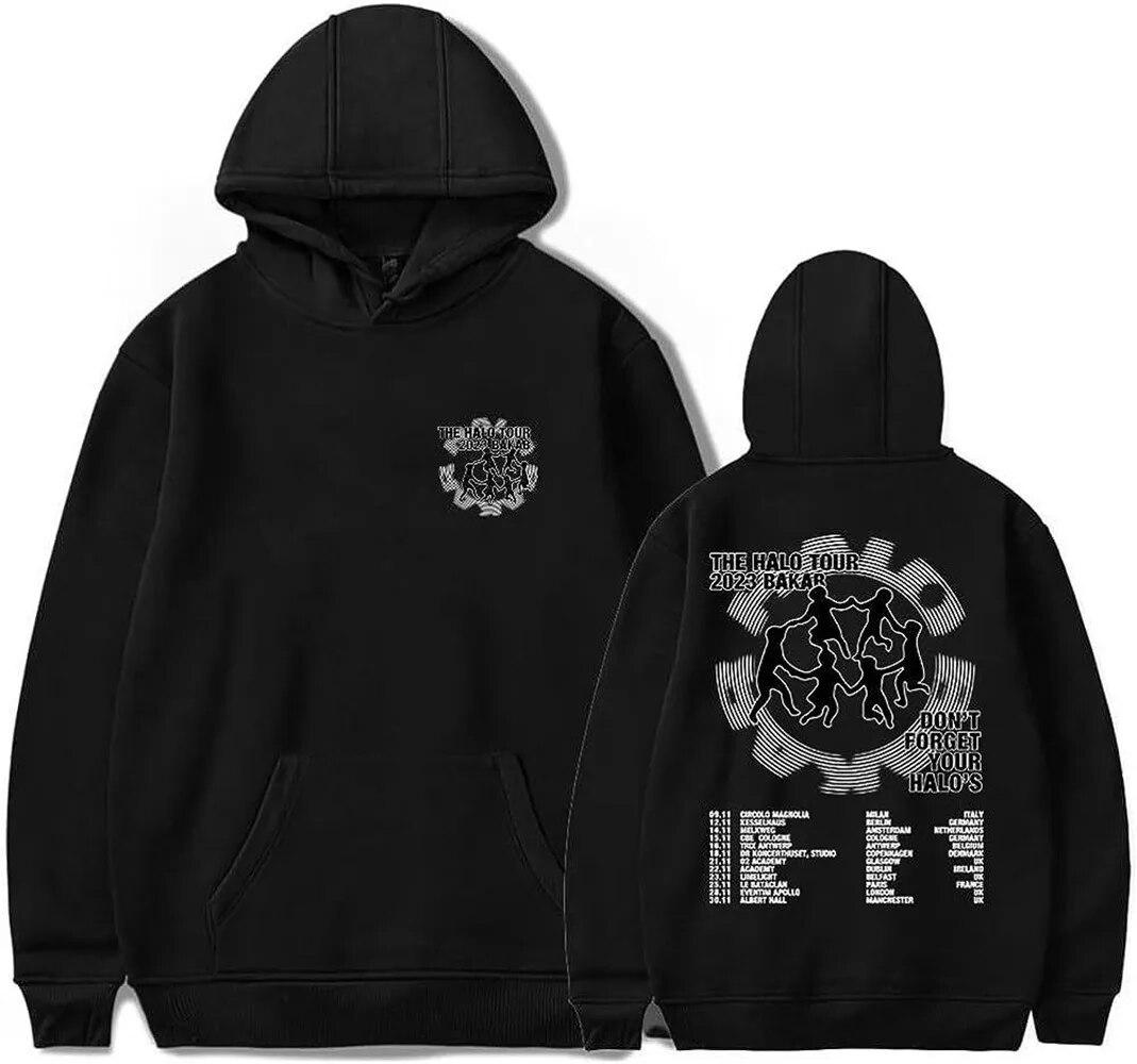 

Толстовка Bakar The Halo World Tour 2023, модный свитер с капюшоном, повседневная одежда унисекс