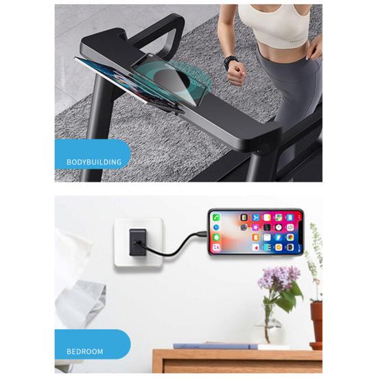 Magnetic Gym Phone Mount Aluminum Alloy Fitness Phone Holder for Treadmill Adjustable Universal