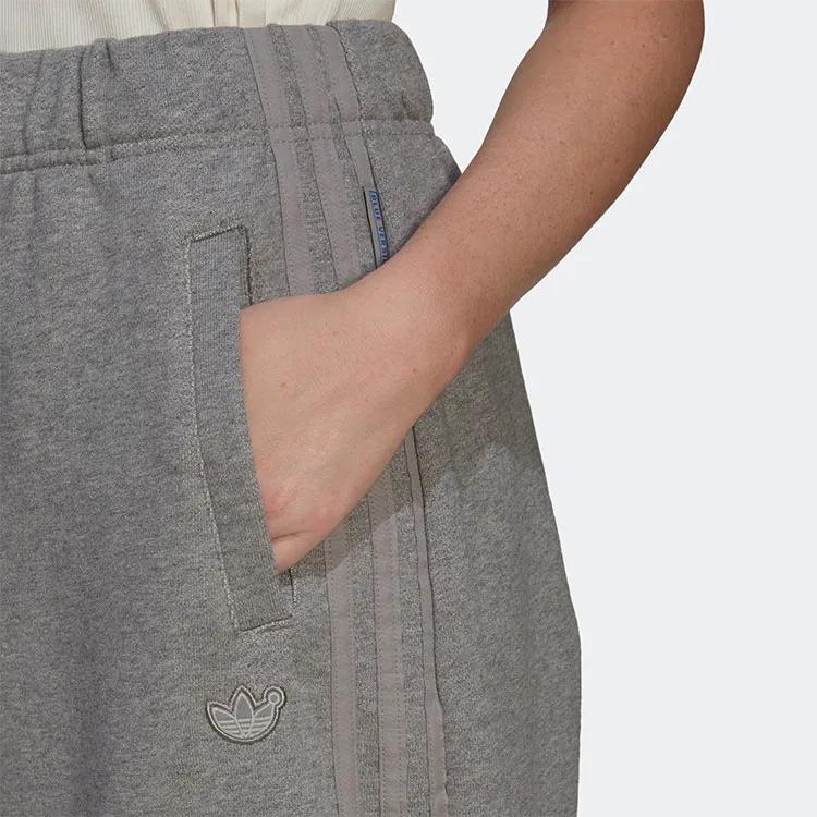 Adidas Originals Blue Version Wide Leg Pant Blue Version Sweatpants Women's Basic Heather Gray (Unisex) Sports Pants HK7238