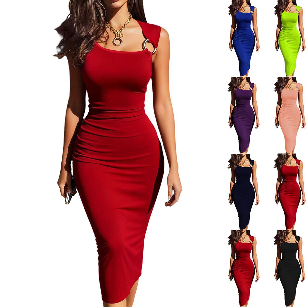 Women's Off-Shoulder Bodycon Maxi Dress with Slim Fit and Hip-Hugging Design