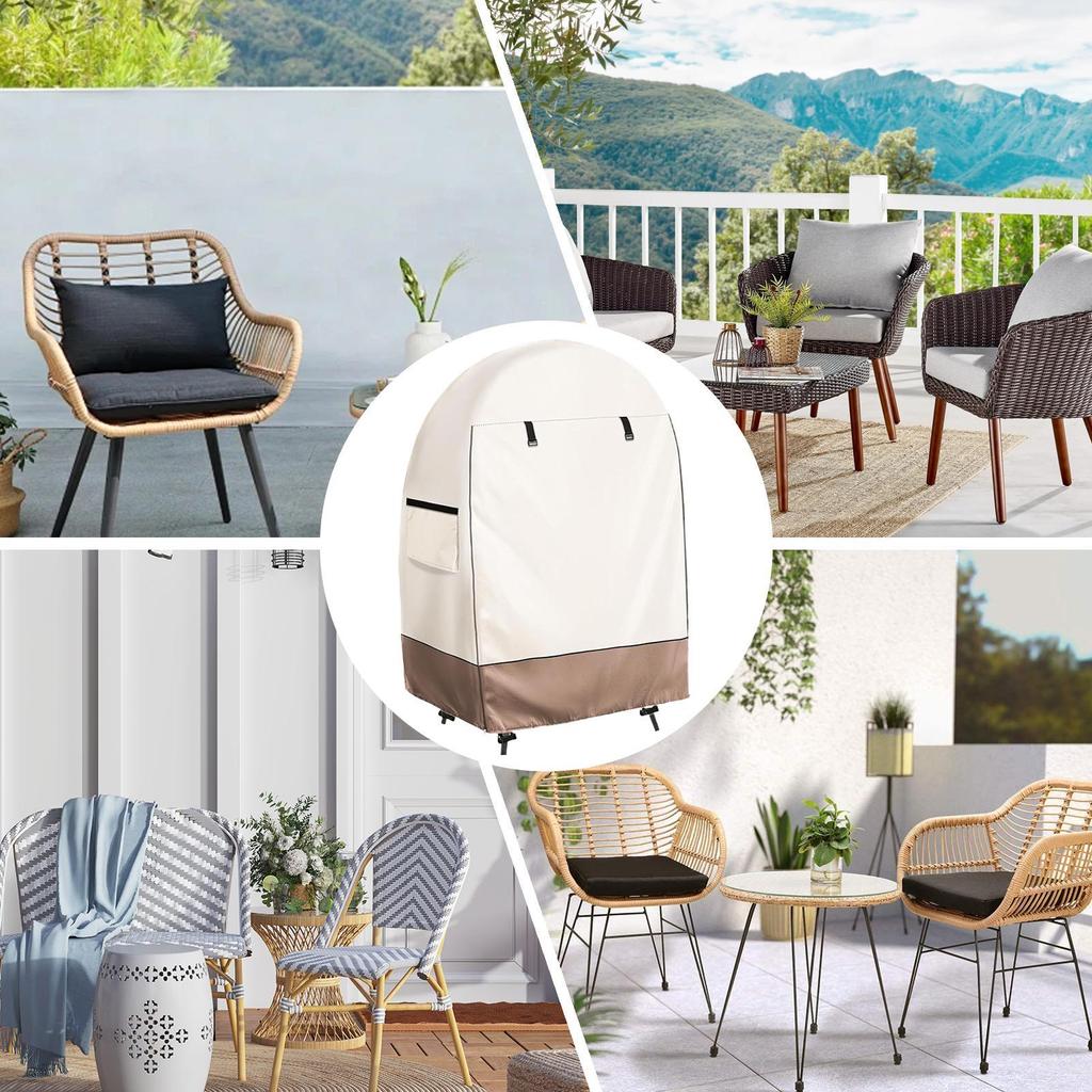 Outdoor Patio Egg Chair Cover Foldable Egg Chair Protector Waterproof Oxford Cloth Hammock Swing With Zipper And Drawstring