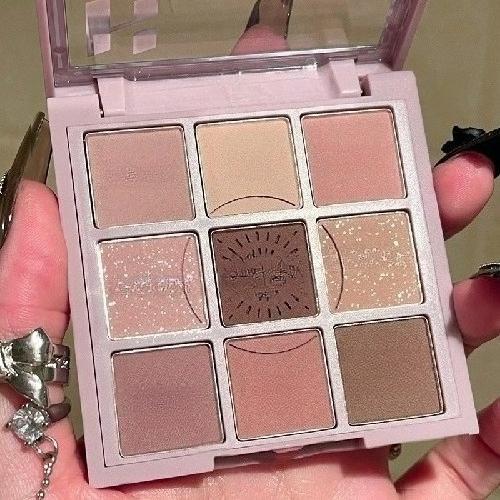 9 farbe Matte Glitter Lidschatten Palette Lidschatten Diamant Schimmer Nude Shiny Make-Up