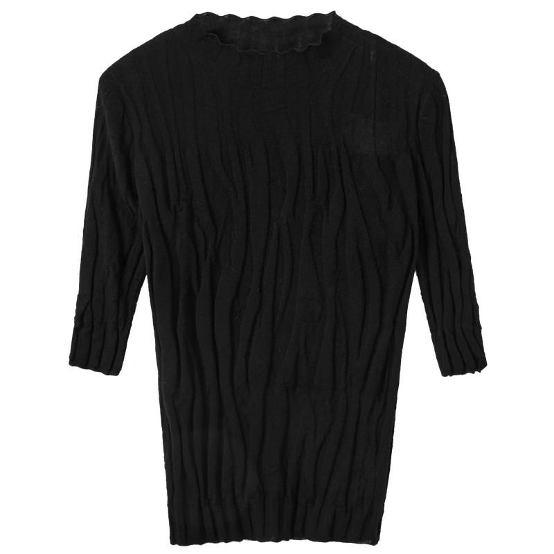 

Sancai 100% Merino Wool Slim-fit Short Sleeve Knitted Sweater S
