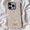 Colorful Small Floral Phone Cover Case for IPhone 16 15 14 13 12 11 Pro Max 7 8 Plus X XS XR Leather Texture Soft Silicone Cover