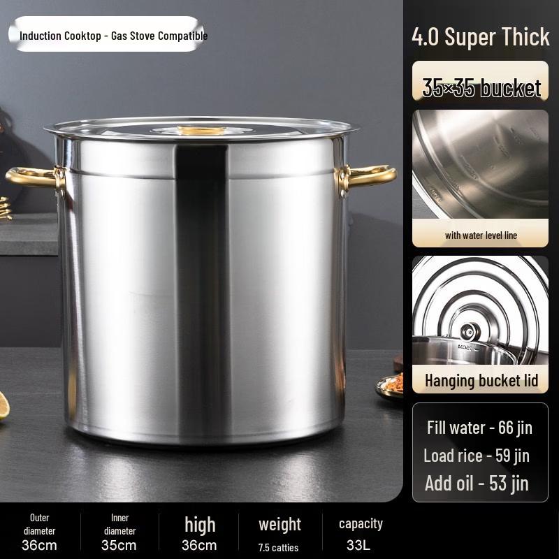 

JPHZNB Extra Thick Double Bottom Soup Pot