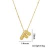 18K Gold-Plated Copper Necklace with Micro-Inlaid Zirconia & 26 Letter Pendant - Classic and Versatile European-American Jewelry