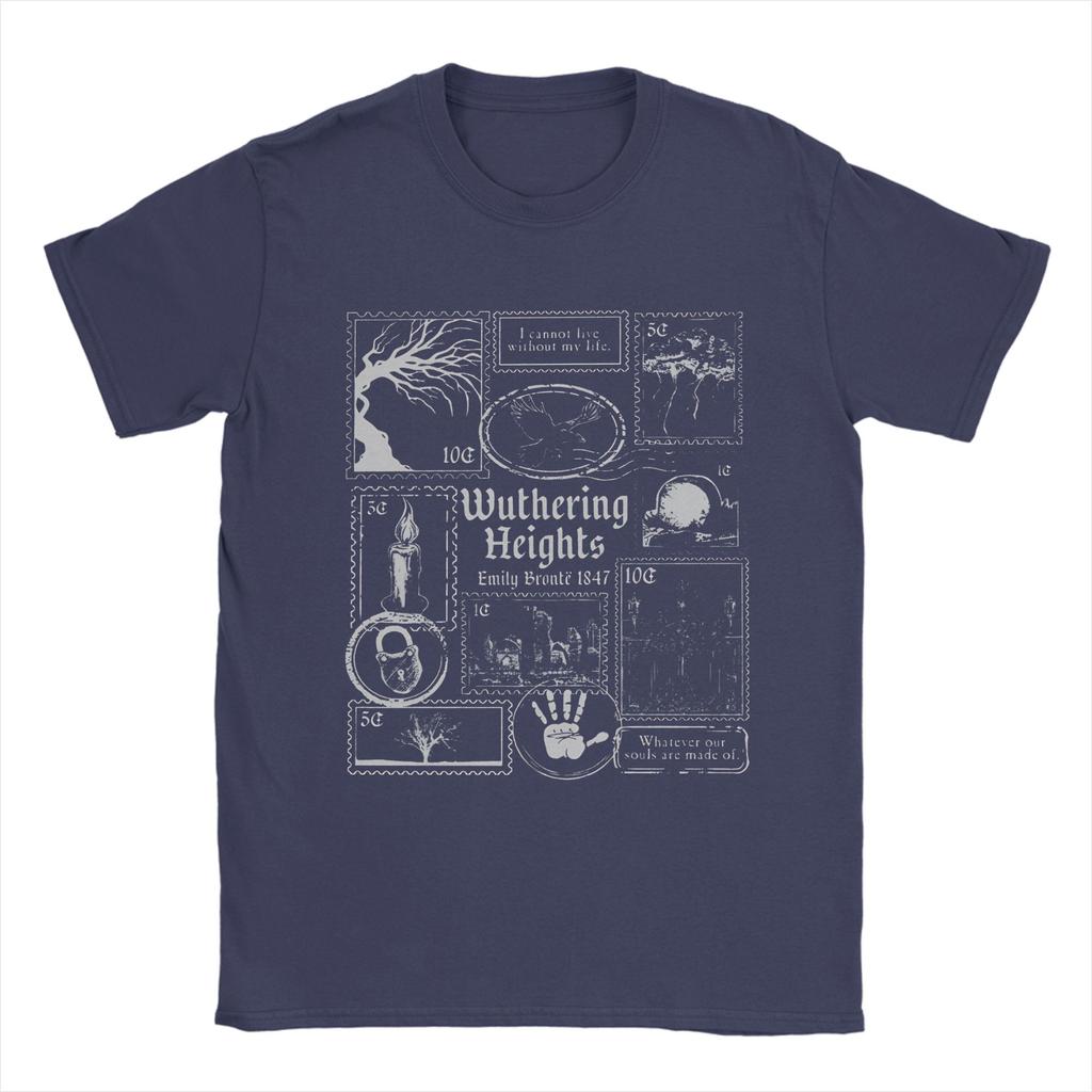 Sturmhöhe 100% Baumwolle T-Shirt Für Unisex Sommer Buchliebhaber Vintage Kunst Y2K Lässige T-Shirts Rundhals T-Shirt Große Größe Print Top