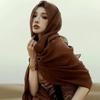 Sun Protection Female Beach Shawl Pure Color Plus Size Hijab Fashion Women Plain Scarf