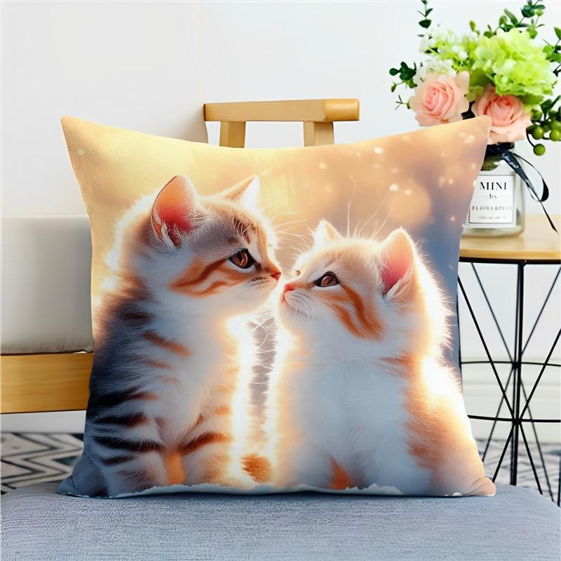 

Милый кот мультфильм наволочка для украшения общежития офис гостиная дома наволочка 45x45cm