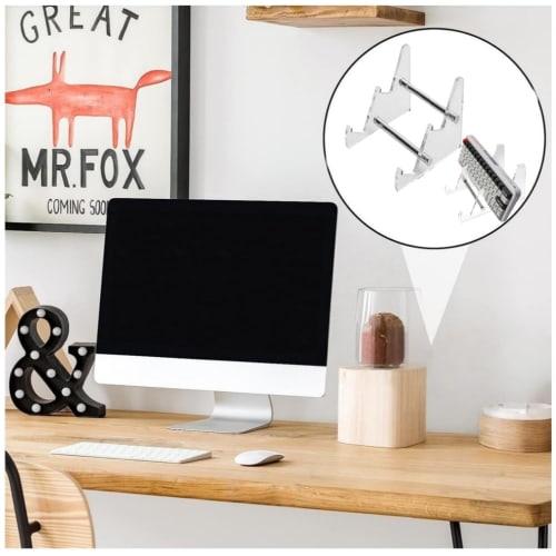Keyboard Stand, Keyboard Holder for Office Use | 2-Tier Keyboard Storage Holder for Tablets and Photo Frames, Clear Acrylic Keyboard Display, 1 Keyboa