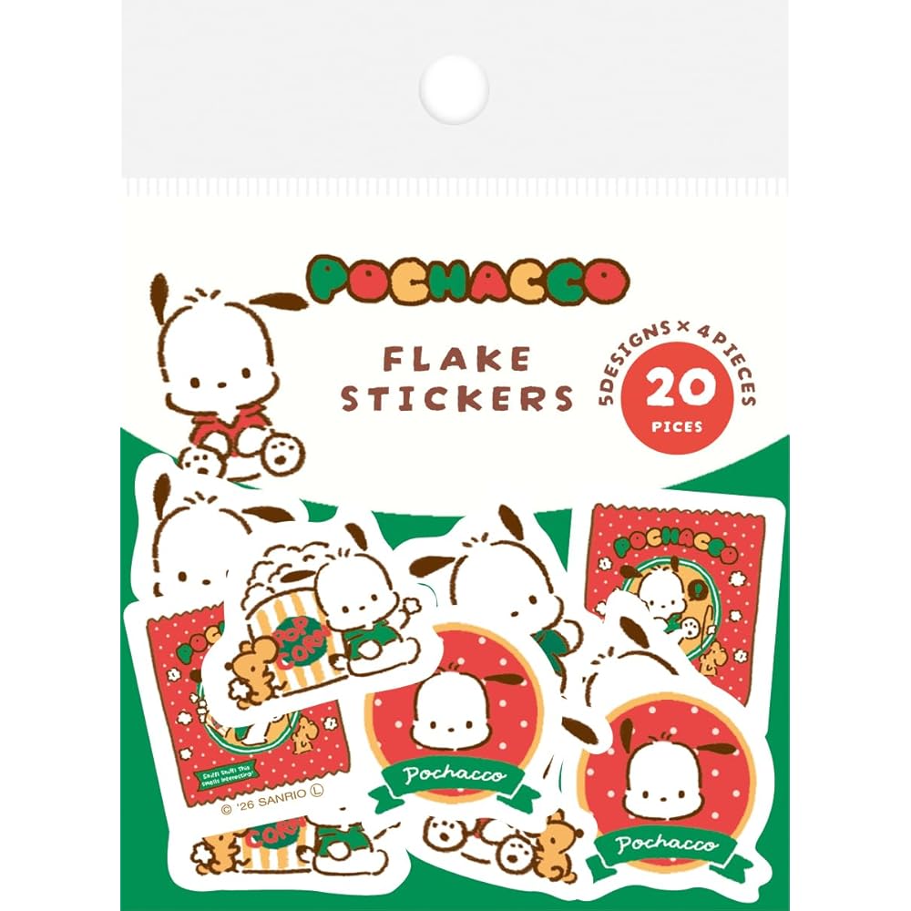 Furukawa Paper Sanrio Characters Washi Flake Stickers Snack Party Pochacco QSA368