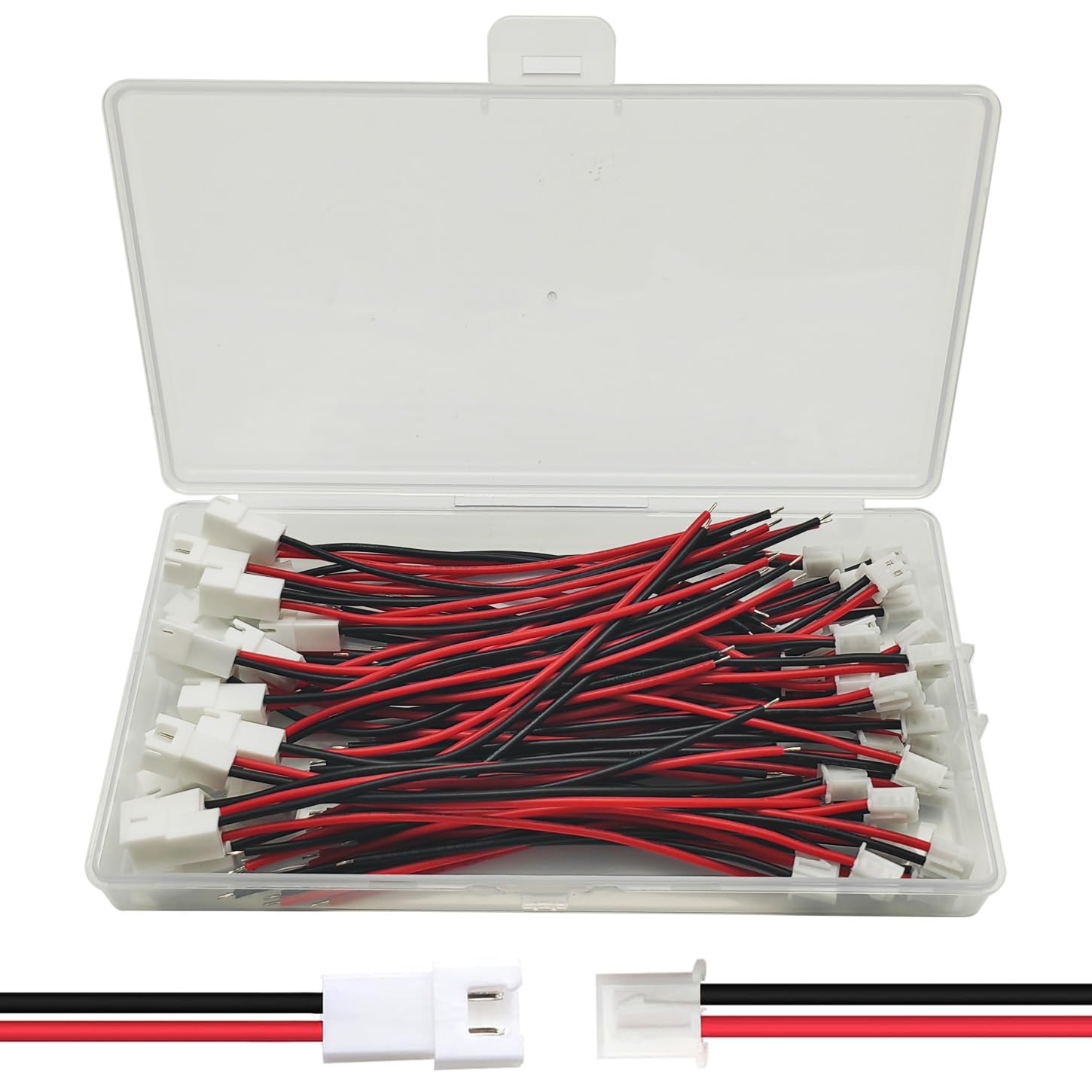 

GTIWUNG 30 Pairs JST 2.54 Connector Male to Female 2.54mm Plug Connector 2Pin Terminal Connector Wire Jump Wire чорний