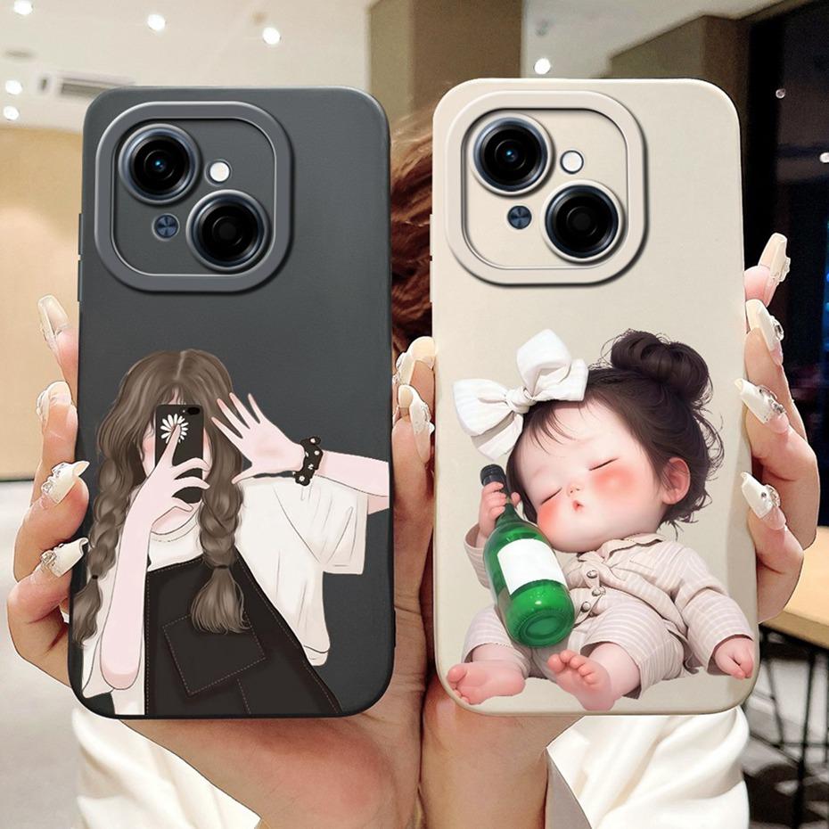 Cute Cartoon Phone Case For Tecno Spark Go 1 1S Soft Silicone Shockproof Cover For Tecno Spark Go 2025 Go1 Go1S Cases Bumpers