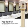 G1 1 4  Brass Bathroom Basin Sink Pop Up Drain Assembly with Overflow (Zirconium Gold)