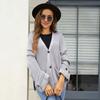 Women Oversized Button Down Cardigan Knitted Long Sleeve Open Front Sweater with Pockets Casual Fall Outerwear Coat