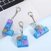 Relaxing 4 Keys Fidget Keychain Key Button Stress Relief Finger Keyboard Cap Pass The Time Keycap Clicker Toy Pendant for Adult