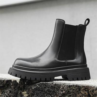 Mode Handgefertigt Allround Herren Motocross Stiefel Outdoor Leder Herren Slipper Plateau Schuhe Luxusmarke Herren Winter Stiefeletten