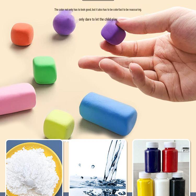 500g White, Black, and Red Clay Pack for Kids - Ideal for Kindergarten & Primary School Projects