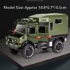 1/32 Scale Benz Unimog Alloy Model Car with Sound and Light, Pull Back Car Model for Kids Toys Party Gifts Collectible