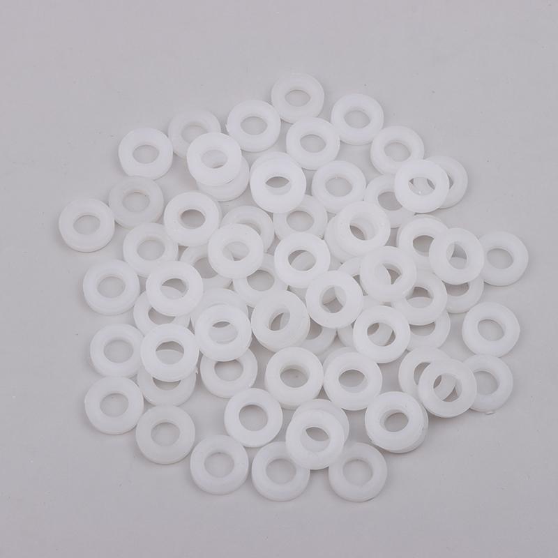 

100 шт. Нейлоновая шайба для винта барабана Лаг барабана Белый Черный цвет Нейлоновая плоская шайба Толщина Тяжелый продукт белый