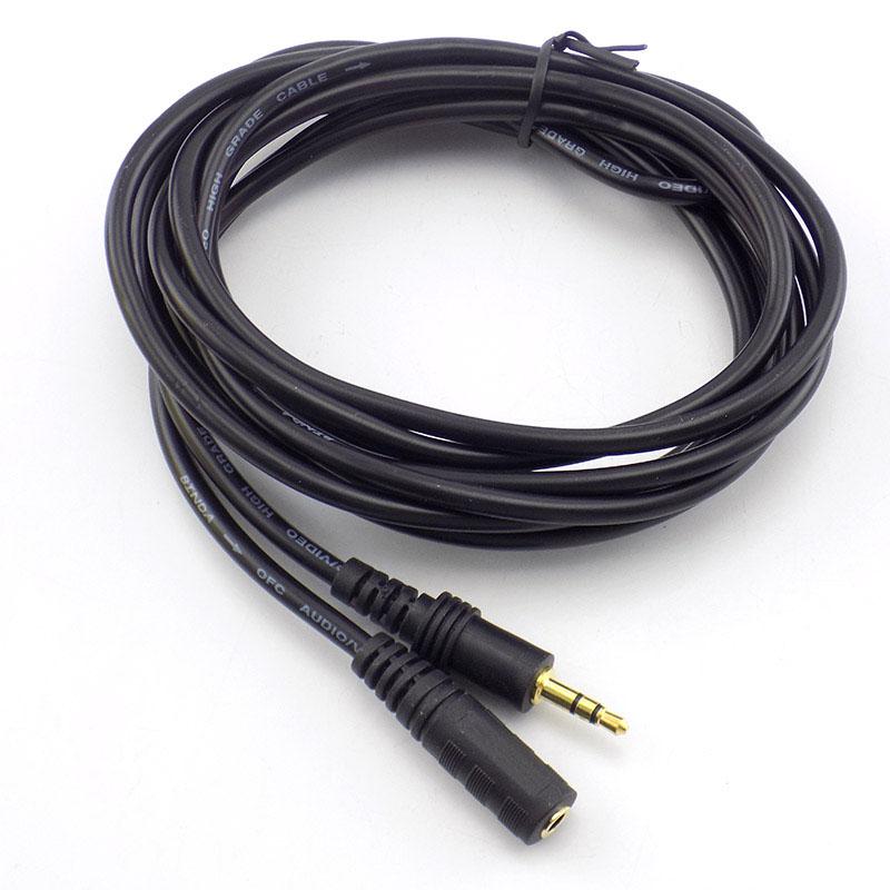 1.5/3/5/10M DC 3.5mm RCA Stereo Audio Jack To Male To Male Extension Cable For Headphone MP3/4 TV Computer Connector