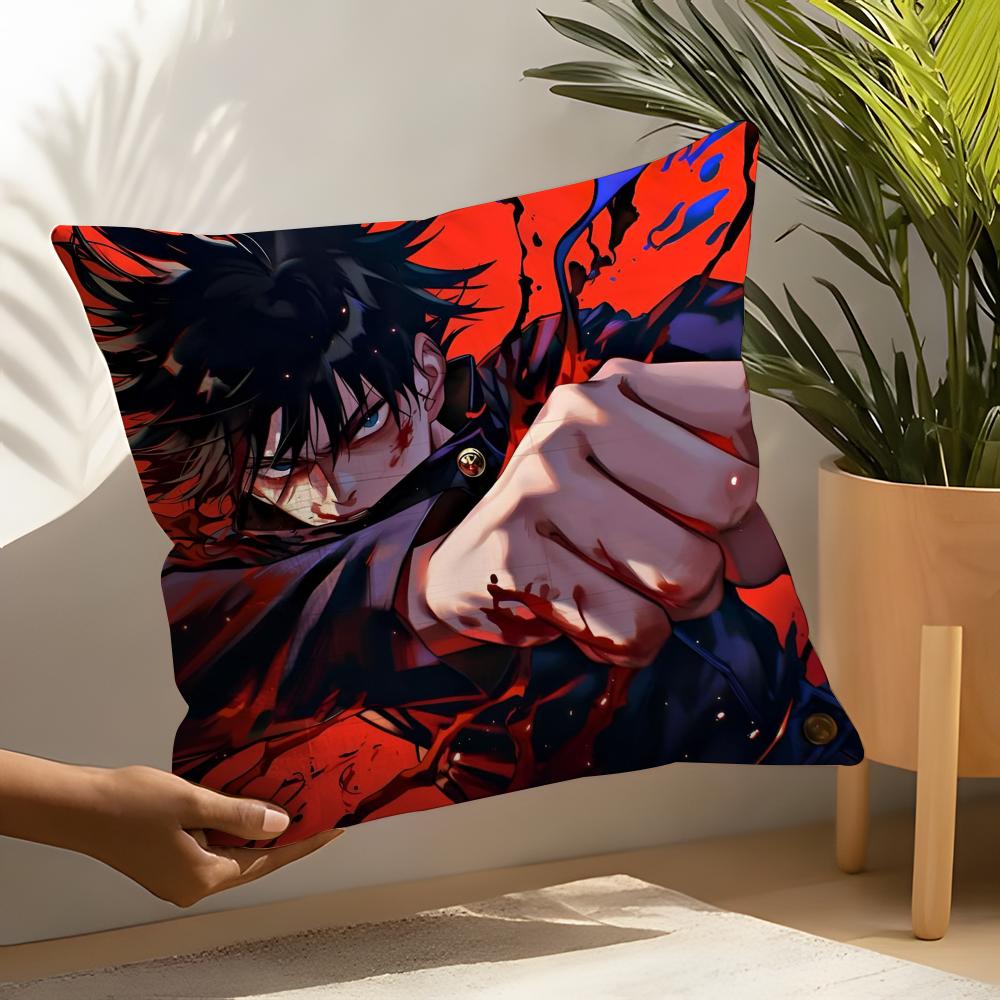 Jujutsu Kaisen Pillow Case Linen Cushion Covers For Decorative Sofa Home Pillows Case Car Chair Pillows Cases