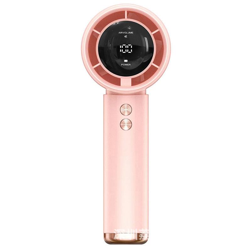 

Mini Handheld Fan Usb Fast Charging Portable Air Calculating Fan Mute Personal Highspeed Fan For Travel Outdoor Activities рожевий