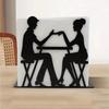 Home creative napkin holder kitchen wrought iron storage rack Western restaurant coffee shop vertical tissue holder